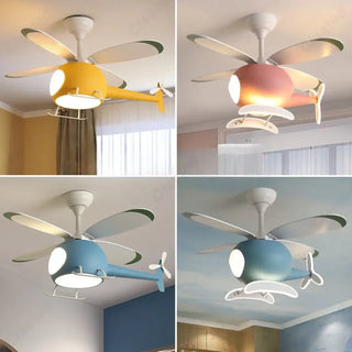 HELI Helicopter Children Ceiling Light with Fan