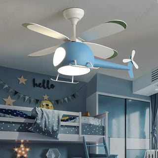 HELI Helicopter Children Ceiling Light with Fan