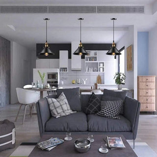 CLASSIC Vintage Industrial Ceiling Light – Exposed Edison Bulb Retro Fixture