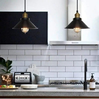 CLASSIC Vintage Industrial Ceiling Light – Exposed Edison Bulb Retro Fixture
