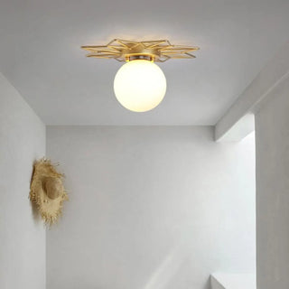 SUNNY Golden Ceiling Light – Brass Luxurious Contemporary Close-Up