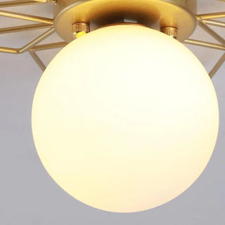 SUNNY Brass Ceiling Light – Golden Warm Luxurious Overhead View