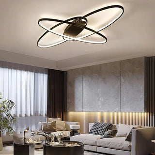 ANOH LED Interlaced Rings Ceiling Light – Modern Futuristic Contemporary Fixture