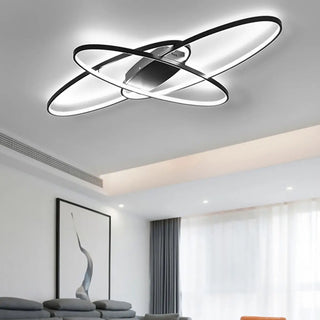 ANOH Modern Futuristic Ceiling Fixture – LED Interlaced Rings Light
