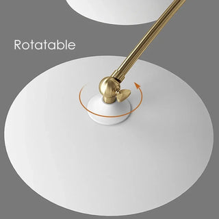 RES LED Art Deco Ceiling Light – White Gold Arms Adjusted Position