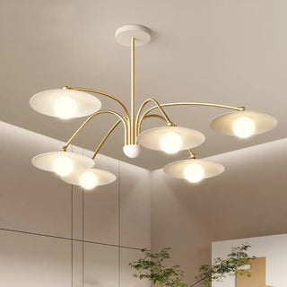 RES LED Ceiling Light – Art Deco Gold White Pivoting Arms Close-Up