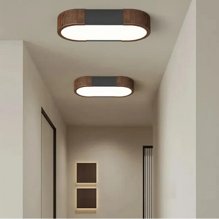 DURATOI LED Wood Minimalist Natural Chic Ceiling Light – Scandinavian Fixture