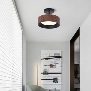 DUTURIO LED Natural Wood and Metal Elegant Ceiling Light – Contemporary Fixture