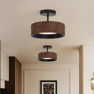 DUTURIO LED Natural Wood and Metal Elegant Ceiling Light – Contemporary Fixture