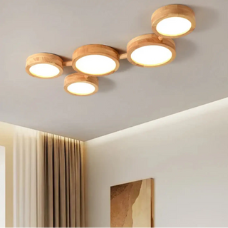 ENJOLA LED Wood Scandinavian Multi-Spot Ceiling Light – Nordic Contemporary Fixture