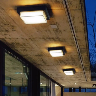 POTELI LED Ceiling Light – Contemporary Black and White Room Setting