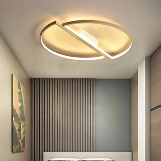 DRUTYPE LED Circle Modern Ceiling Light – Black and White Contemporary Fixture
