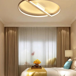 DRUTYPE LED Circle Modern Ceiling Light – Black and White Contemporary Fixture