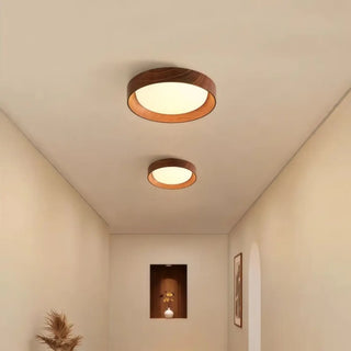 COUCOU Circular LED Wood Nordic Minimalist Ceiling Light – Scandinavian Fixture