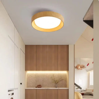 COUCOU Circular LED Wood Nordic Minimalist Ceiling Light – Scandinavian Fixture