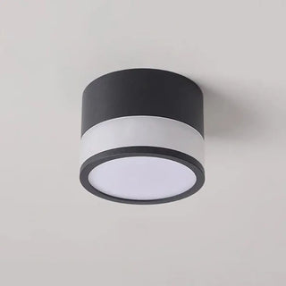 DRELIN LED Cylinder Modern Ceiling Light – Black and White Contemporary Fixture