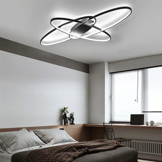CROSS LED Modern Crossed Rings Ceiling Light – Contemporary Geometric Fixture