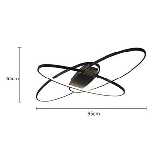 CROSS LED Modern Crossed Rings Ceiling Light – Contemporary Geometric Fixture