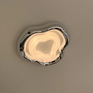 CROGANI LED Modern Chrome Organic Ceiling Light – Elegant Contemporary Fixture