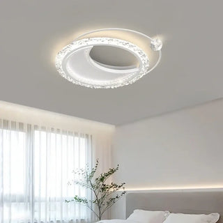 CAHELIS Double Ring Crystal LED Ceiling Light – Modern Contemporary Fixture