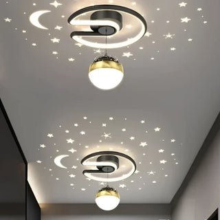 SYKIA Black Gold Globe LED Ceiling Light – Glamorous Design Detail