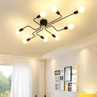 ENIGMA LED Design Black Multi-Bulb Ceiling Light – Industrial Contemporary Fixture