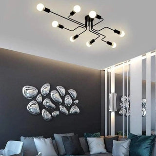 ENIGMA LED Design Black Multi-Bulb Ceiling Light – Industrial Contemporary Fixture