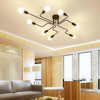 ENIGMA LED Design Black Multi-Bulb Ceiling Light – Industrial Contemporary Fixture
