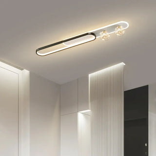 BONNA LED Crystal Gold Oval Ceiling Fixture – Contemporary Elegant Light
