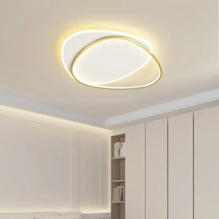OVI Modern Ceiling Light – Oval Interlace Geometric Overhead View