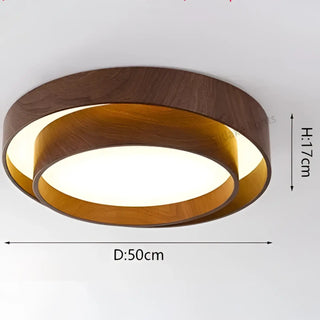 TESOI LED Wood Effect Natural Scandinavian Chic Ceiling Light – view 4