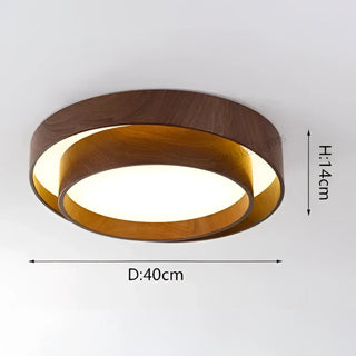 TESOI LED Wood Effect Natural Scandinavian Chic Ceiling Light – view 3