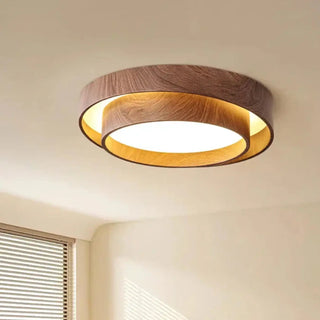 TESOI LED Wood Effect Natural Scandinavian Chic Ceiling Light – view 2