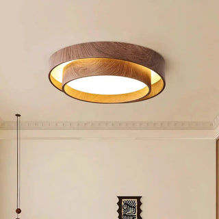 TESOI LED Wood Effect Natural Scandinavian Chic Ceiling Light – view 1