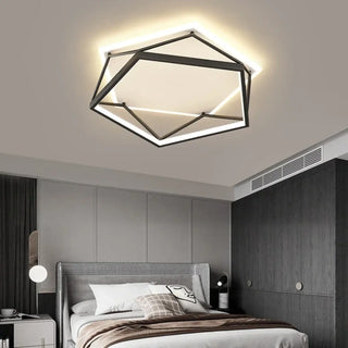 POLIVA Geometric LED Ceiling Light – Modern Design Close-Up Detail