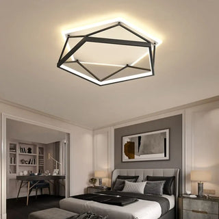 POLIVA LED Geometric Design Modern Ceiling Light – Contemporary Flush Fixture