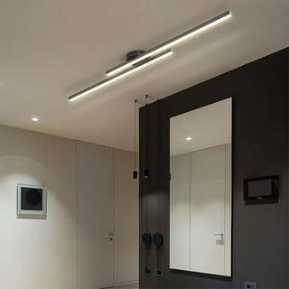 RONIM LED Linear Black Adjustable Ceiling Light – Contemporary Fixture