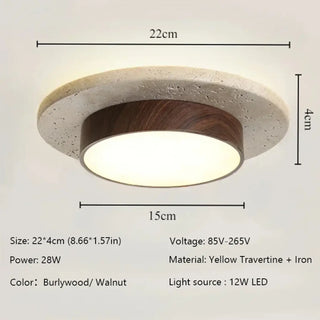 ROMATE Luxury Ceiling Light – Walnut Wood LED Modern Profile