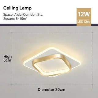 SYDURUS Designer Ceiling Light – Square LED Frame Room Setting