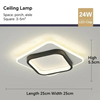 SYDURUS Modern Ceiling Light – Square Frame LED Elegant Close-Up