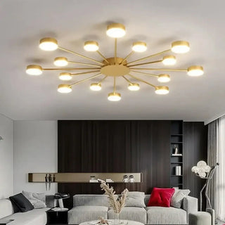 KINTARA LED Modern Gold Contemporary Chandelier Ceiling Light