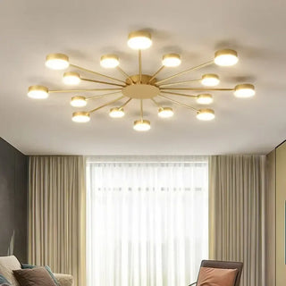 KINTARA LED Modern Gold Contemporary Chandelier Ceiling Light