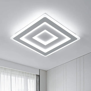 RATAL Diamond Pattern Ceiling Light – White Overlapping Geometric Detail