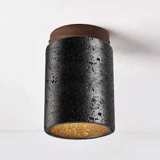 XOBIR LED Black Texture with Wood Detail Elegant Ceiling Light – view 2