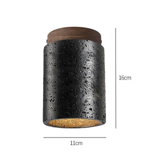 XOBIR LED Black Texture with Wood Detail Elegant Ceiling Light – view 6