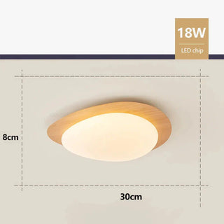 Natural Ceiling Light – Modern Wood Finish Lighting With Soft LED Glow