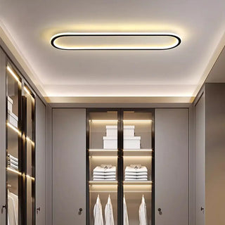 NAVAL LED Ceiling Light – Flush Oval Panel in Modern Interior