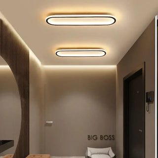 NAVAL Minimalist Ceiling Light – Oval LED Profile View