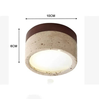 JEKIRO LED Natural Stone and Wood Ceiling Light