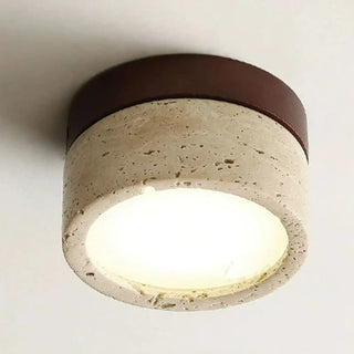 JEKIRO LED Natural Stone and Wood Ceiling Light